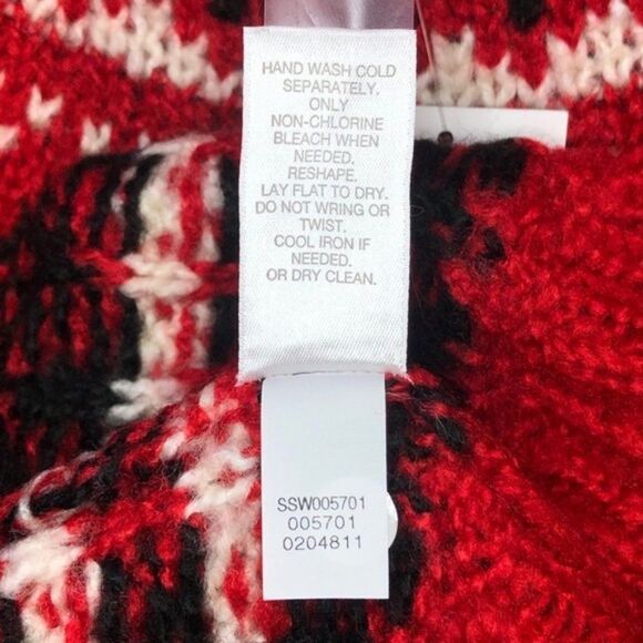 J Jill Red Sweater Fair Isle New W Tags Size XL Y - Picture 10 of 13